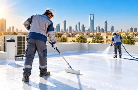 عزل اسطح حي الربيع بالرياض